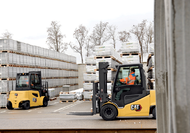 Cat Lift Trucks in Yard